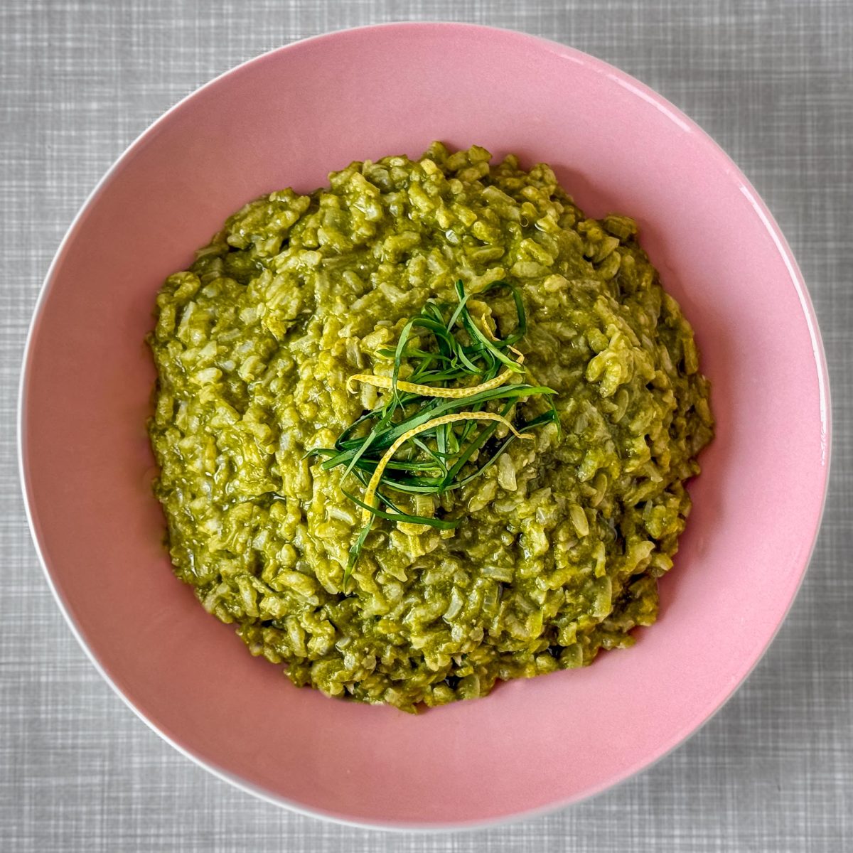 Uni Risotto Color Creamy Wild Garlic Risotto: full of flavor — Plantbasedredhead